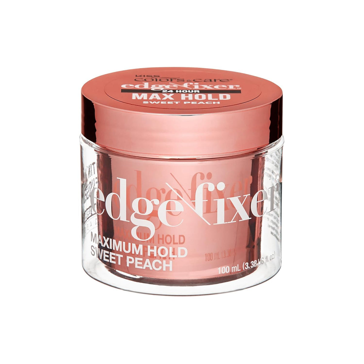 Maximum Hold Edge Fixer, Non-Greasy Gel Formula Infused with Biotin B7, 24 Hour Hold, ‘Sweet Peach’ Scented, 3.38 Fl. Oz. (100 Ml)