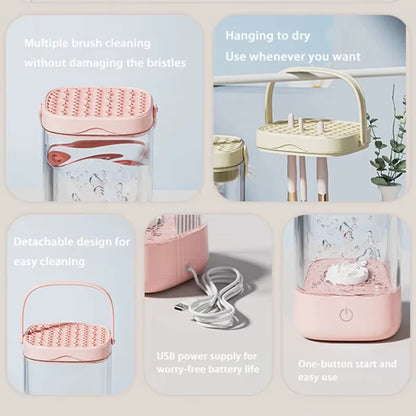 3 in 1 Electric Makeup Brush Cleaner USB Plug Automatic Spinner Makeup Brush Holder Automatic Makeup Brushes Deep Clean Dry Tool