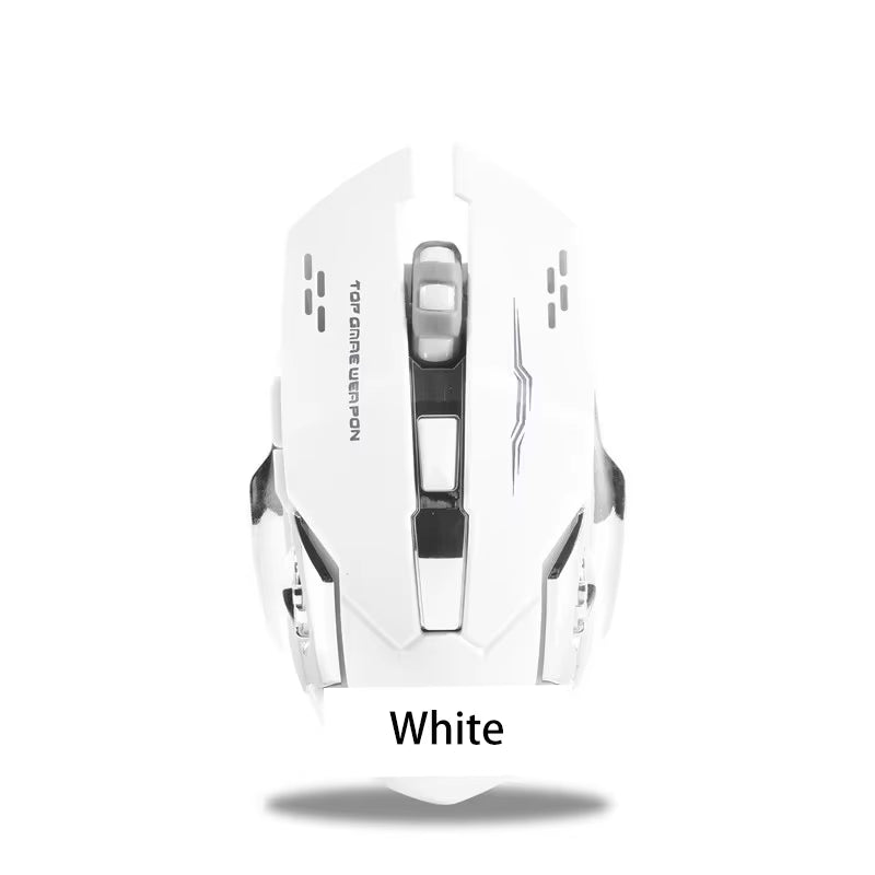 Wireless/Wired 2.4G RGB Backlit Mechanical Feel Mouse DPI Adjustable Rechargeable Ergonomic Gaming Mouse for PC Computer Laptop
