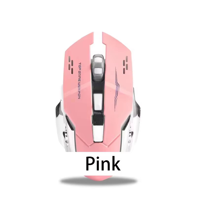 Wireless/Wired 2.4G RGB Backlit Mechanical Feel Mouse DPI Adjustable Rechargeable Ergonomic Gaming Mouse for PC Computer Laptop
