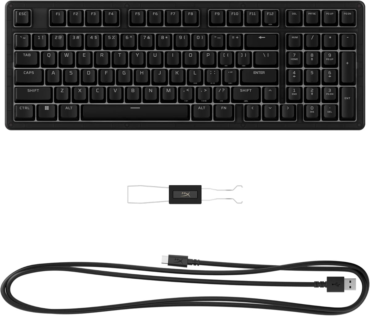 Hyperx Eve 1800 – Gaming Keyboard, 1800 Form Factor,10 Zone Customizable RGB Lighting, Built-In Media Buttons, Membrane Switches, – Black