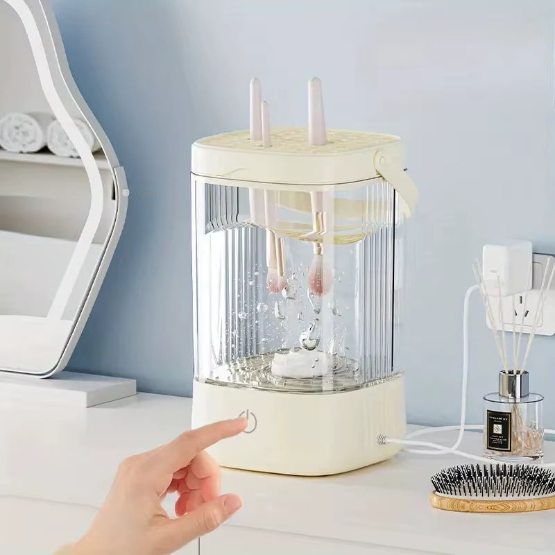 3 in 1 Electric Makeup Brush Cleaner USB Plug Automatic Spinner Makeup Brush Holder Automatic Makeup Brushes Deep Clean Dry Tool