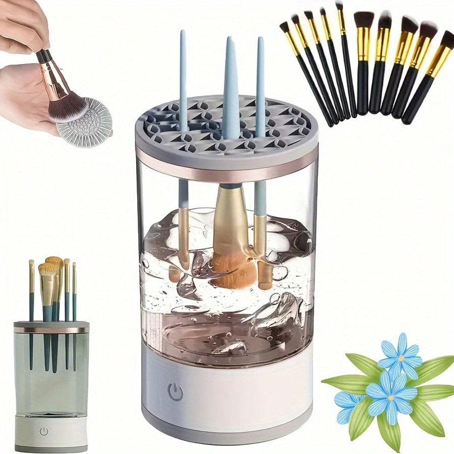 3-In-1 Electric Makeup Brush Cleaner – Fast Deep-Clean,Aut