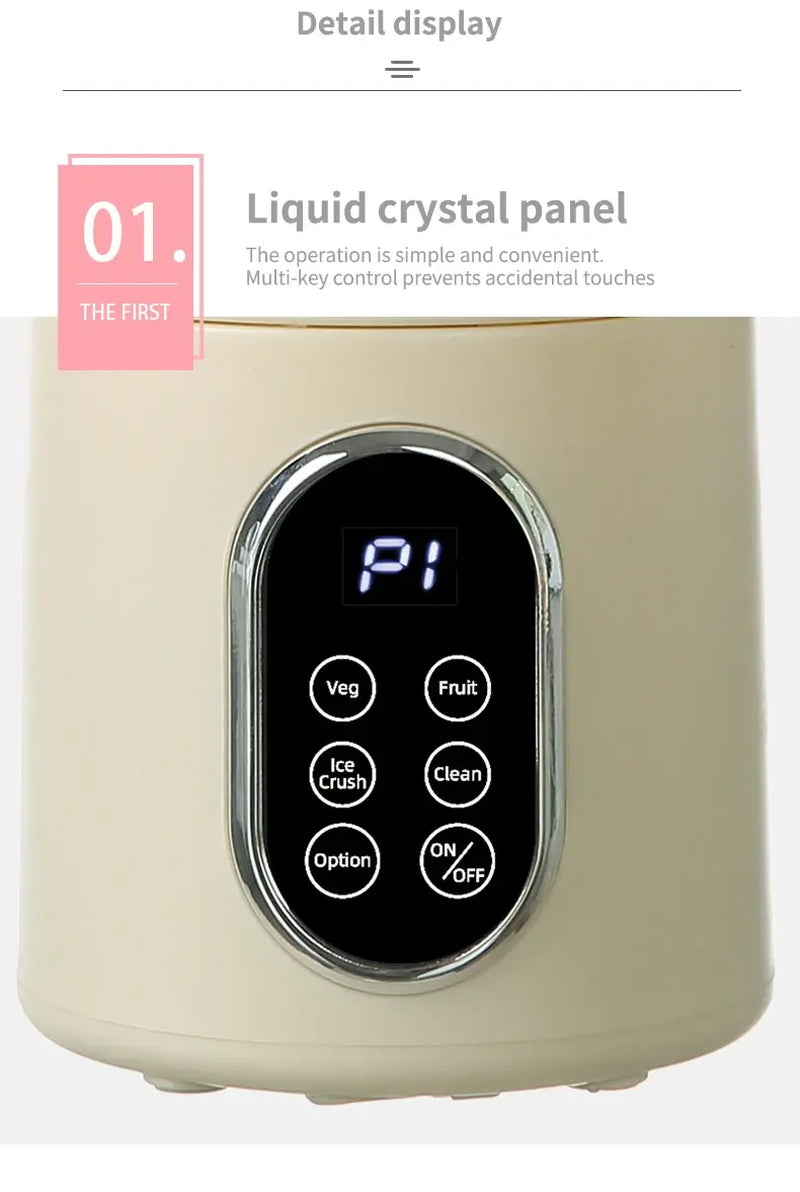 New 530Ml Portable Juicer Wireless USB Charging Crushed Ice Electric Juicing 12 Blade 4 Gears 7.4V Mini Fresh Juice Blender