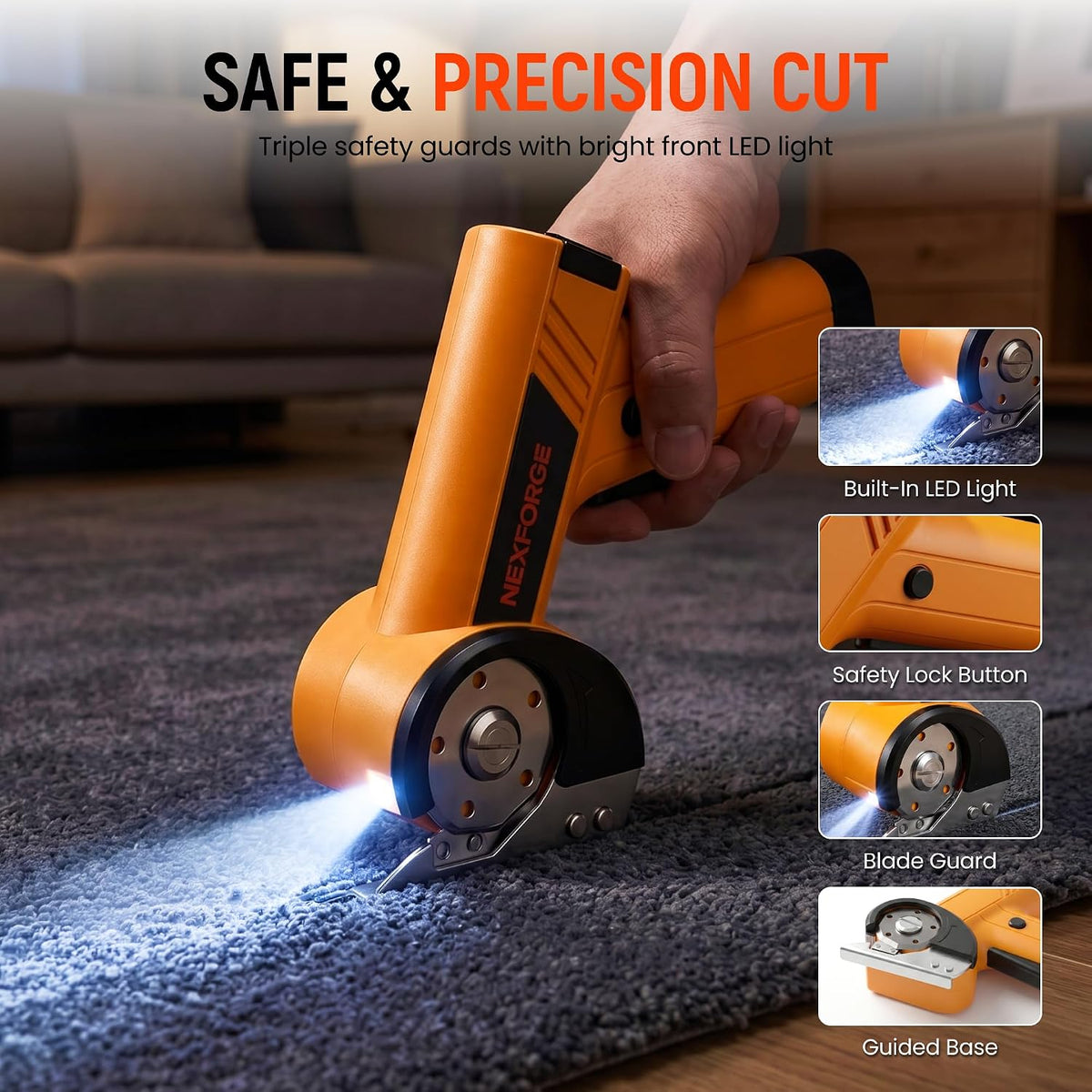 Cordless Electric Box Cutter, Rechargeable Cardboard Cutter